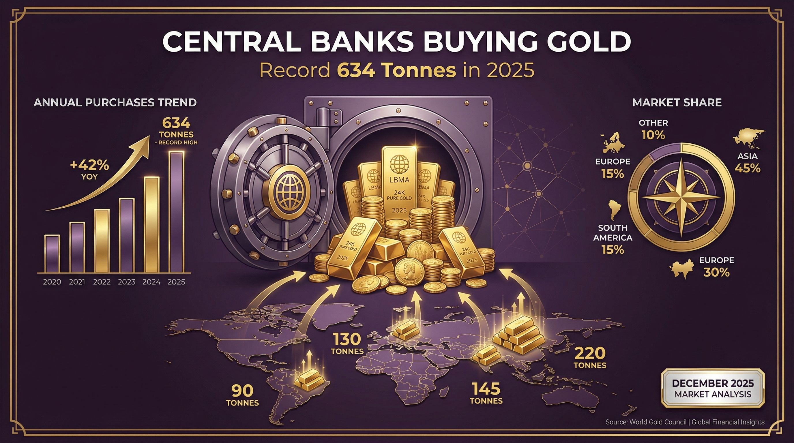 Why Central Banks Are Buying Record Amounts of Gold in 2025