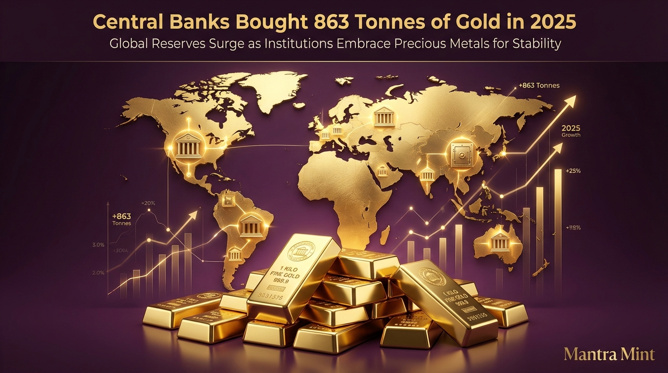 Central Banks Bought 863 Tonnes of Gold in 2025: What This Means for 2026