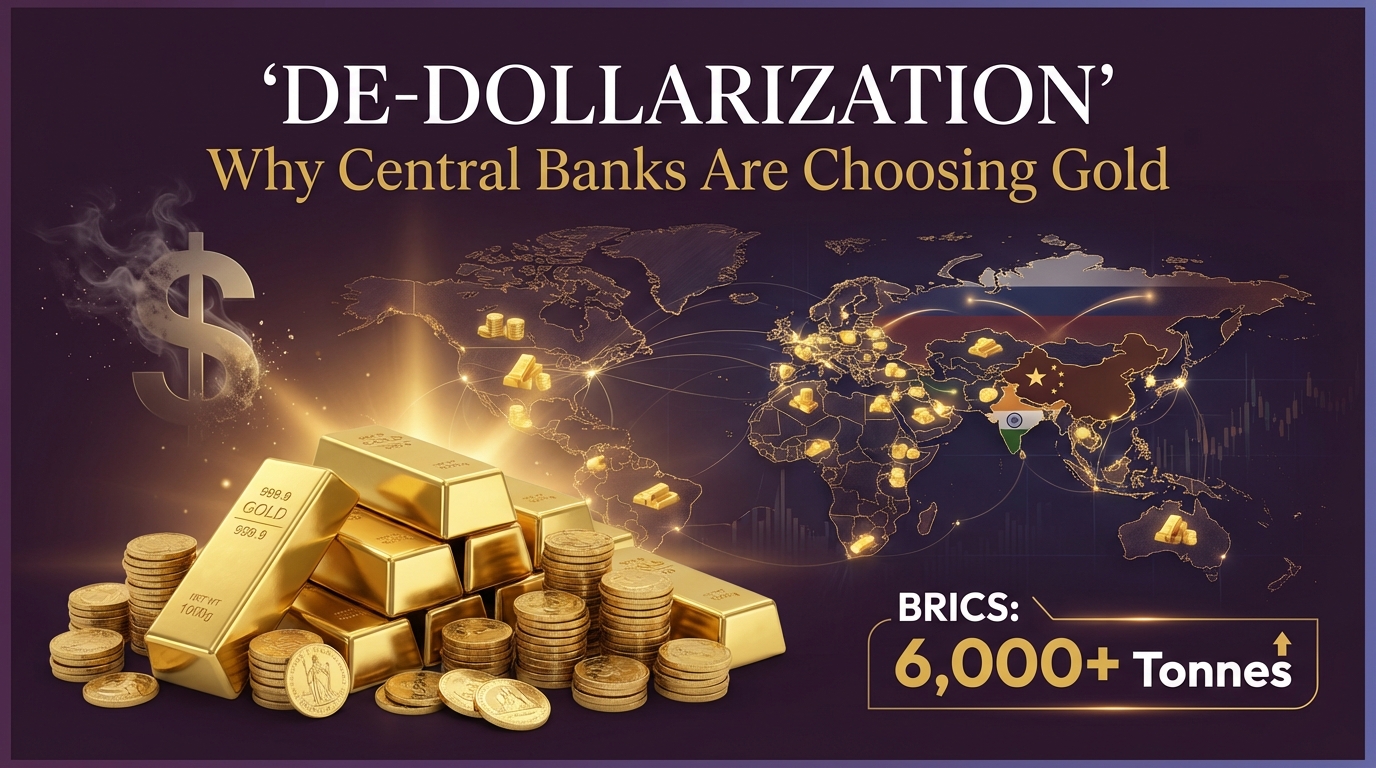De-Dollarization and Gold: Why Central Banks Are Dumping Dollars for Bullion