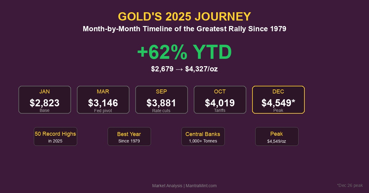Gold's 2025 Journey: Month-by-Month Timeline of the Greatest Rally Since 1979