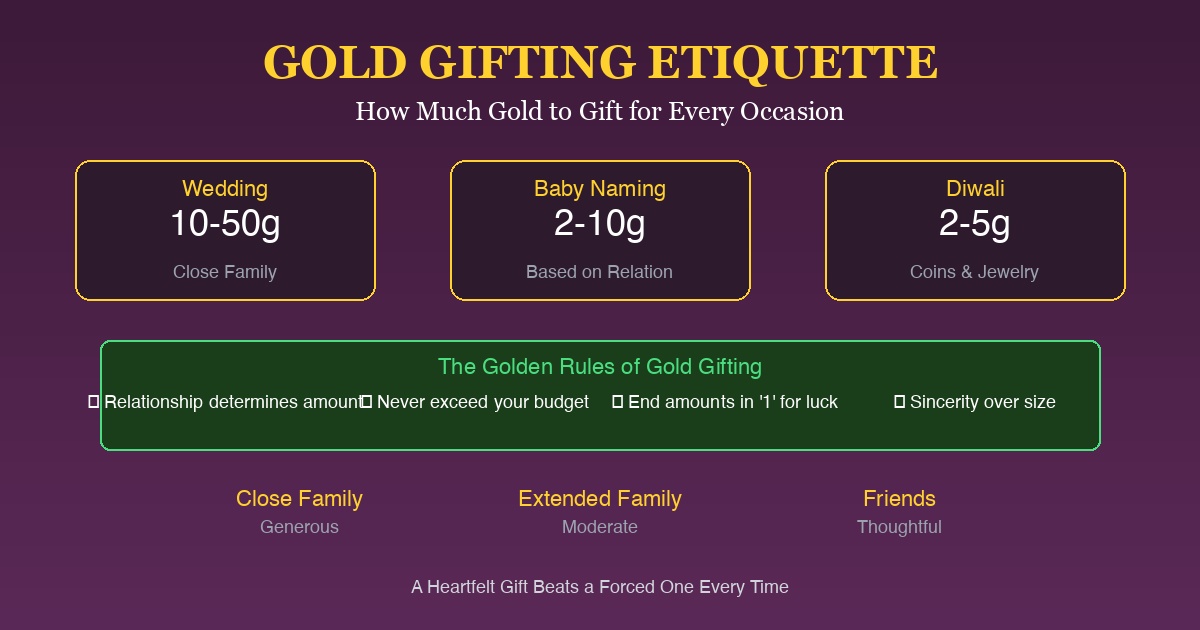 Gold Gifting Etiquette: How Much Gold to Gift for Every Indian Occasion