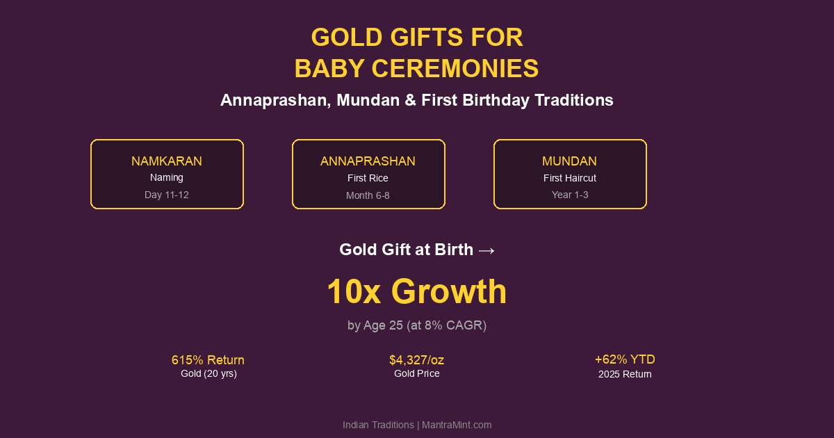 Gold Gifts for Baby Ceremonies: Annaprashan, Mundan & First Birthday Traditions