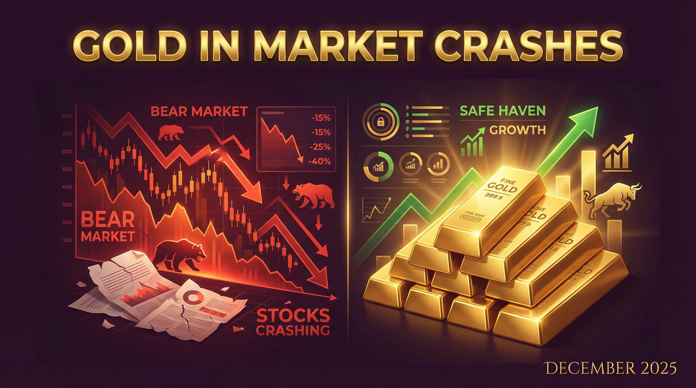 What Happens to Gold When Markets Crash? Historical Data Every Investor Should Know