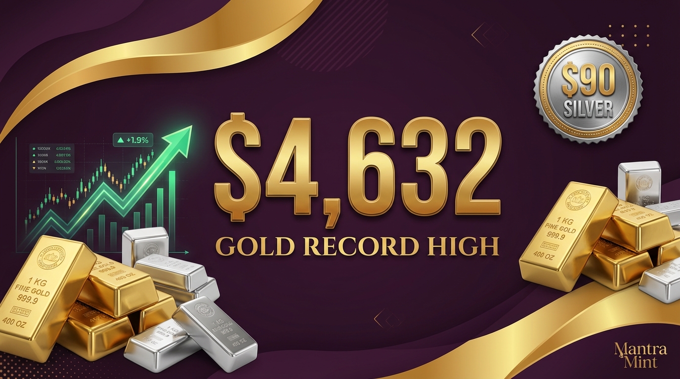 Gold & Silver Prices Today: January 14, 2026 - Both Metals Hit Fresh Records as Fed Crisis Deepens