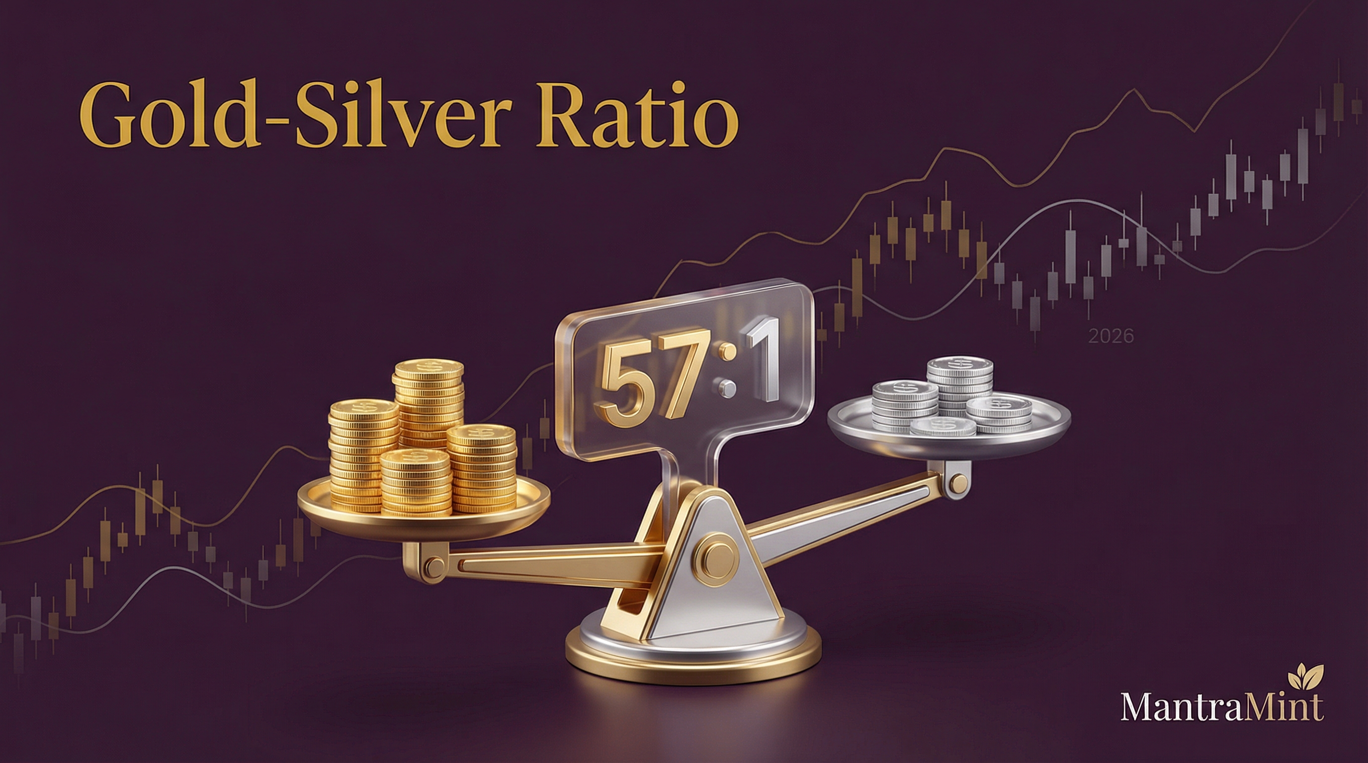 Gold-Silver Ratio at 57:1 After the Crash: What This Signals for 2026