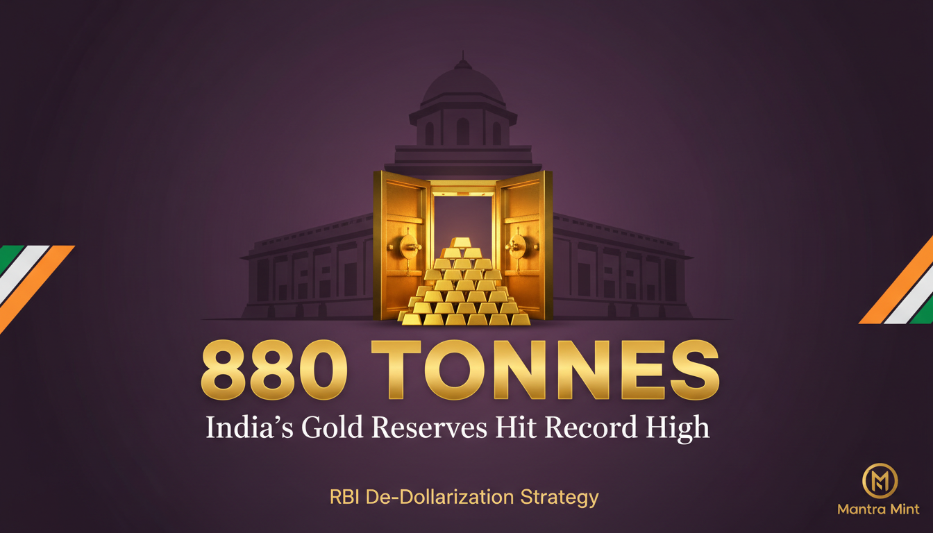 RBI Gold Reserves Hit 880 Tonnes: Why India's Central Bank Is Stockpiling Gold