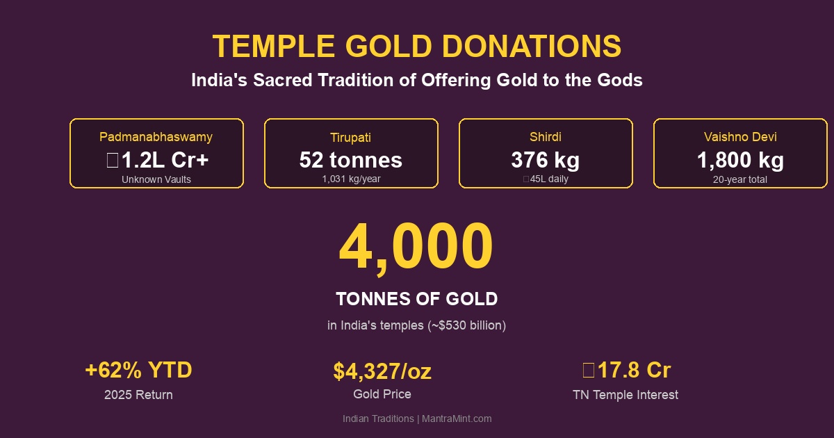 Temple Gold Donations in India: The Sacred Tradition of Offering Gold to the Gods