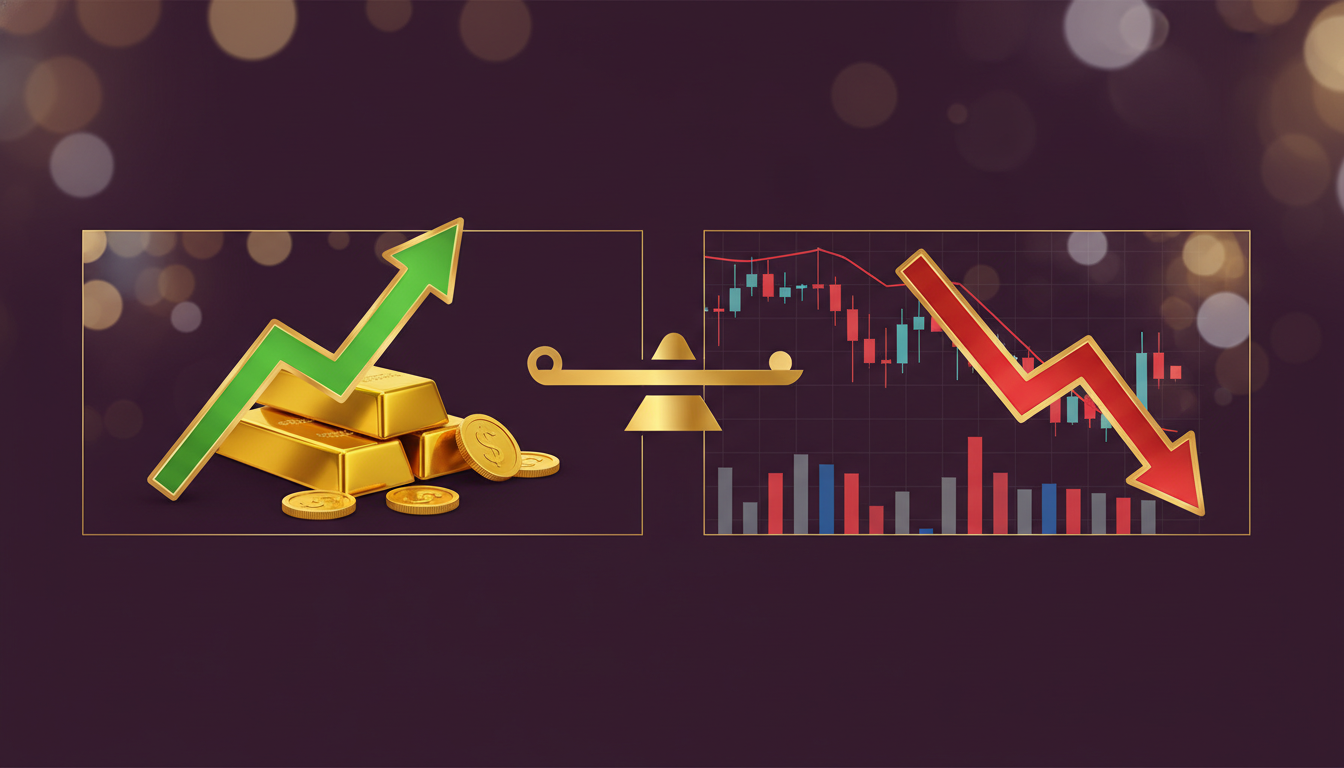 When Stocks Fall, Gold Shines: Understanding the Inverse Relationship