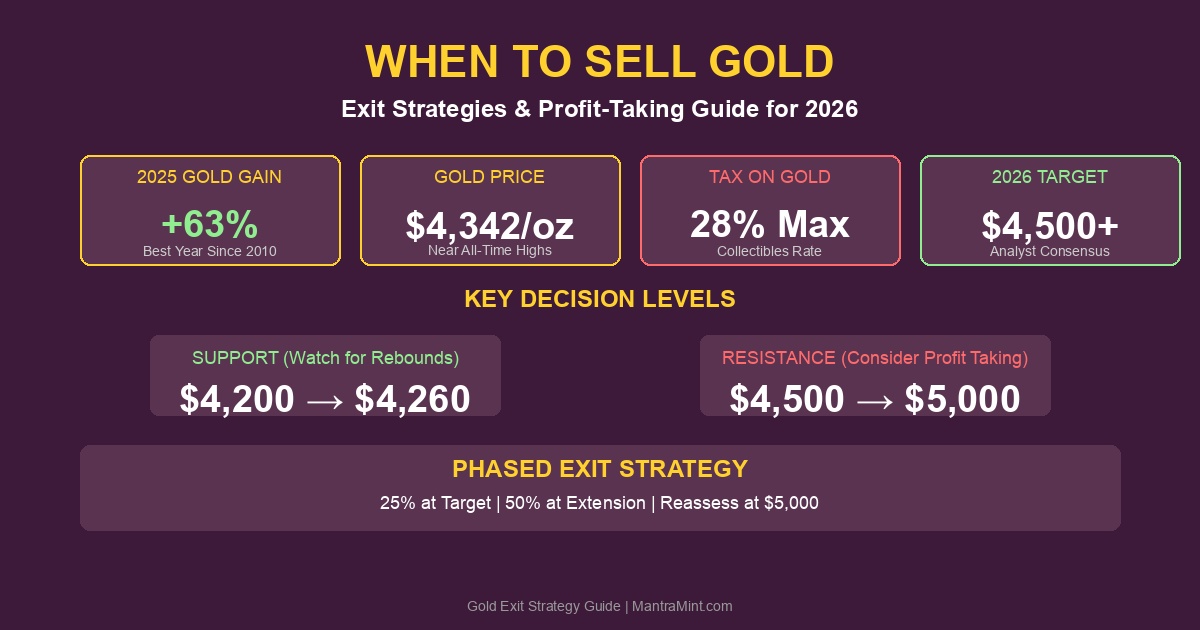 When to Sell Gold: Exit Strategies & Profit-Taking Guide for 2026